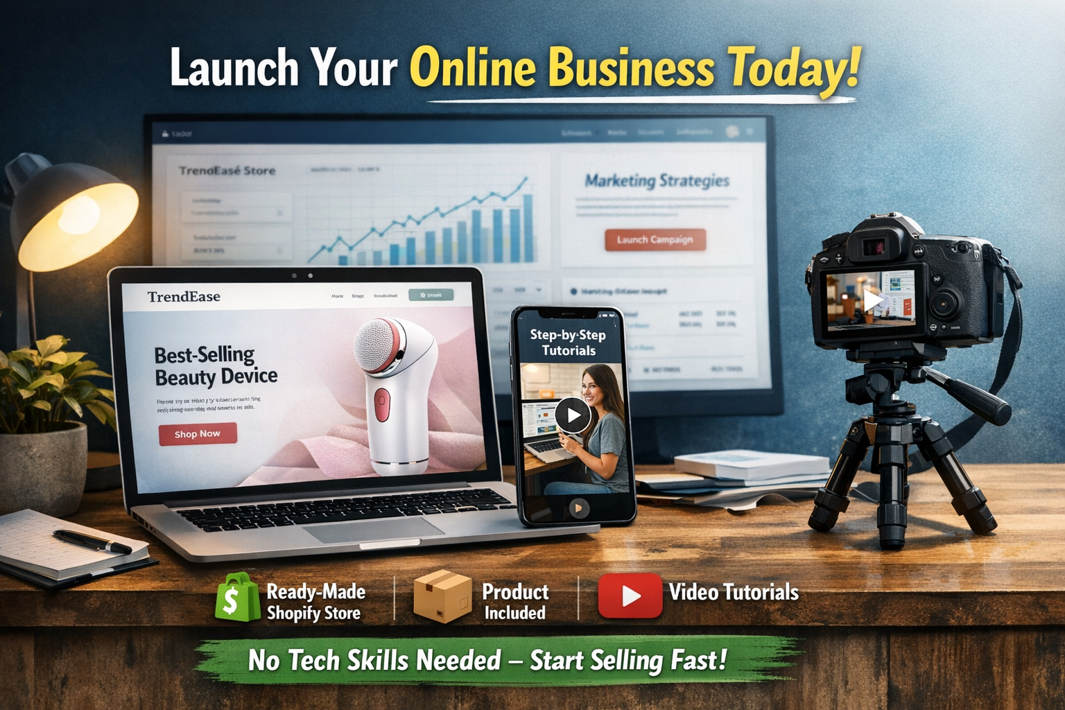 Full Shopify store with guide